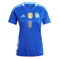 Camiseta Argentina Angel Di Maria #11 Visitante Equipación para mujer Copa America 2024 manga corta